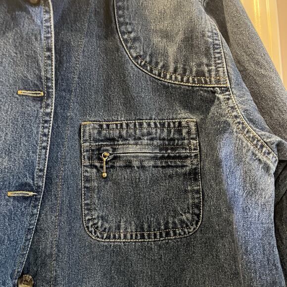 Levi distressed denim jacket w/ Méxican sugar skull/day of the dead patch -XS - Picture 4 of 13